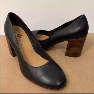 Patricia Nash Anita sz 7.5 Classic Black Leather Heels
